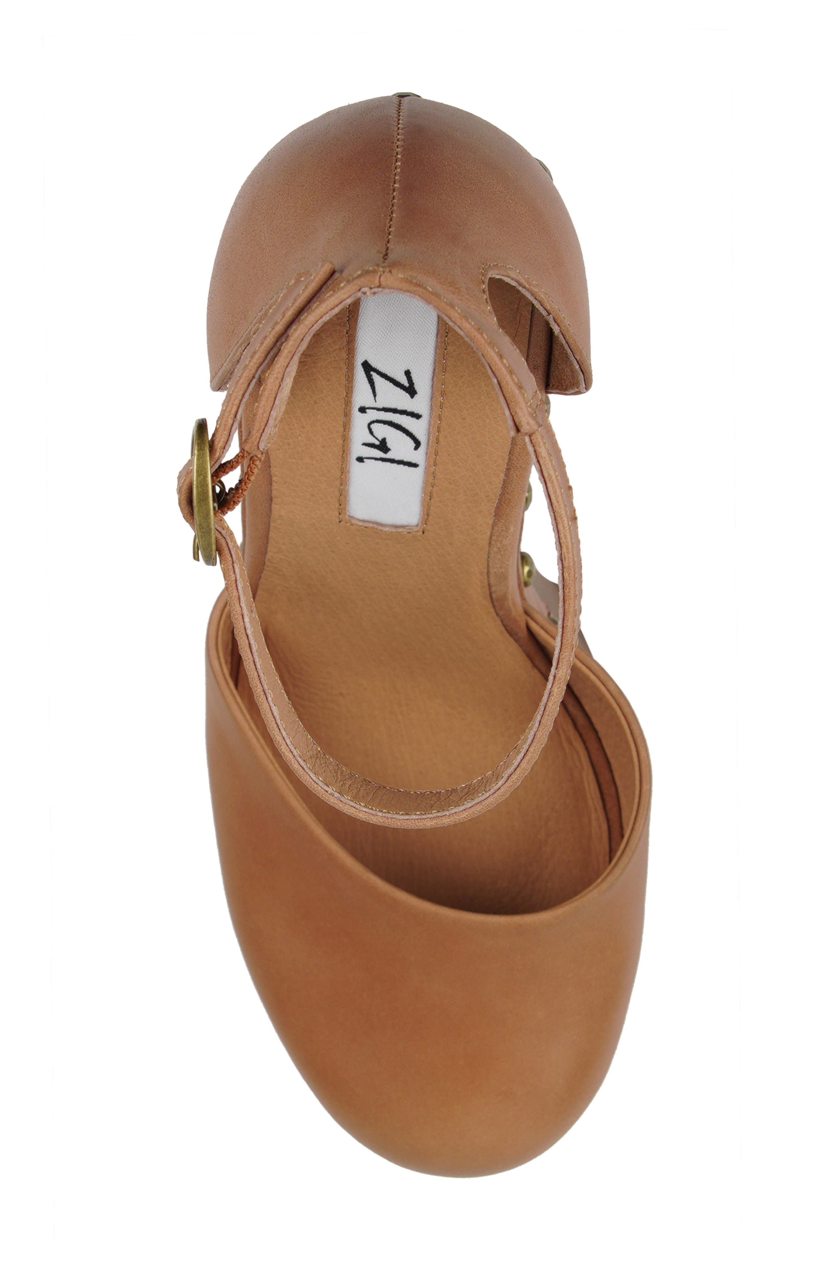 Divaa Ankle Strap Platform Pump, Alternate, color, TAN