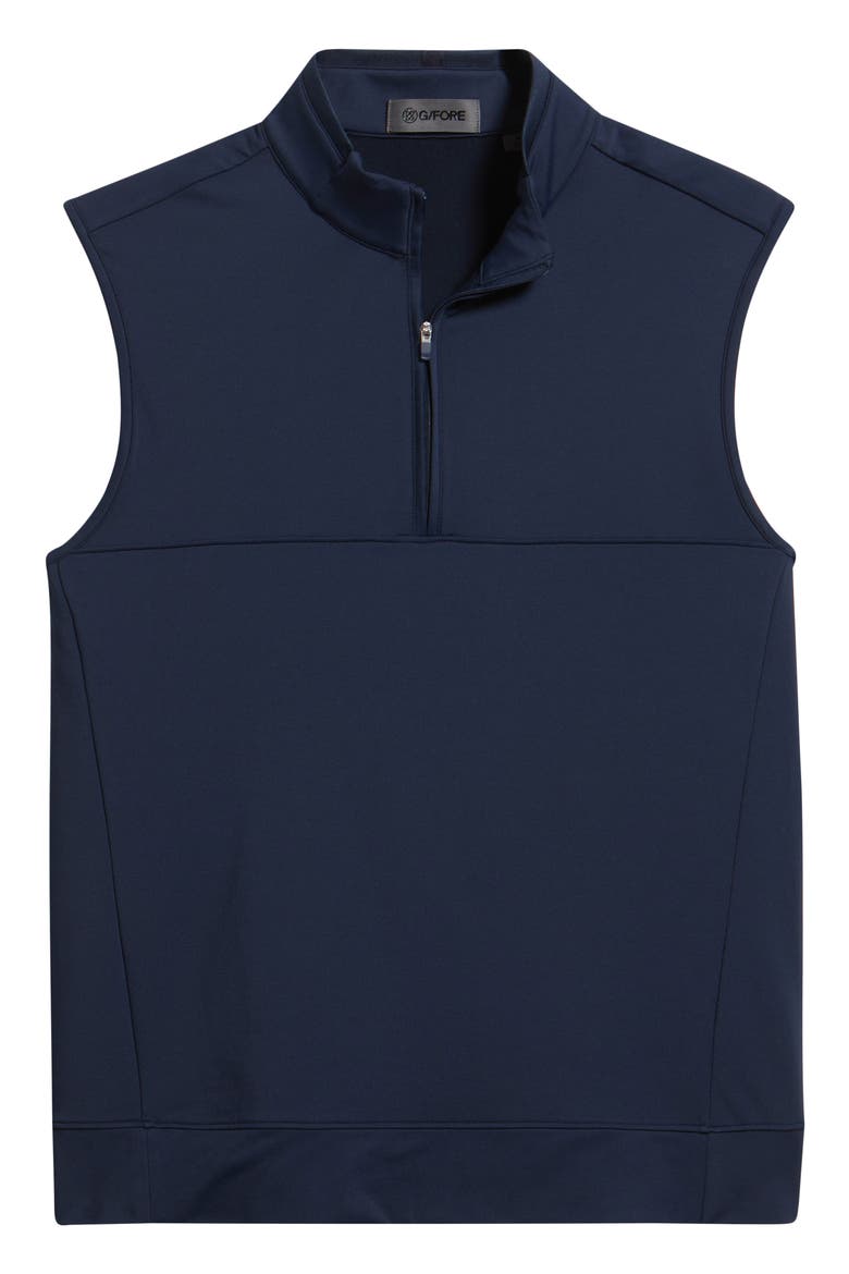 Brushed Back Quarter Zip Tech Vest, Alternate, color, TWILIGHT
