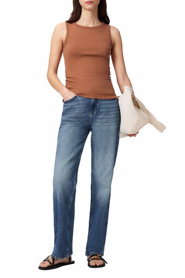 Katarina Stretch Cotton Tank, Alternate, color, PECAN BROWN