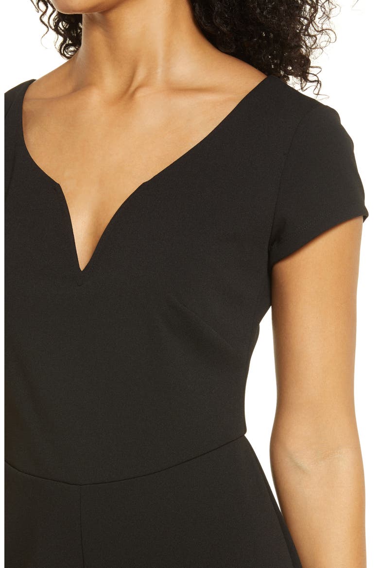 Cap Sleeve Jumpsuit, Alternate, color, BLACK
