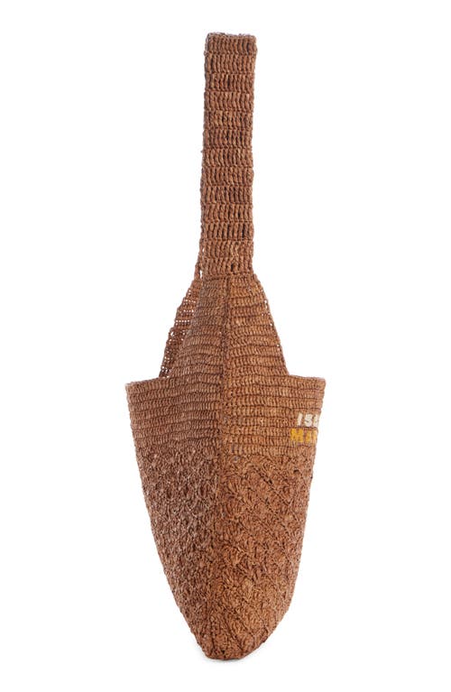 Isabel Marant Small Praia Raffia Tote Bag In Brown
