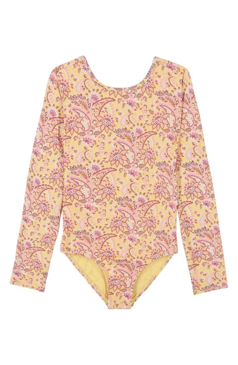 Kids' Tropidelic Long Sleeve One-Piece Swimsuit (Big Kid)