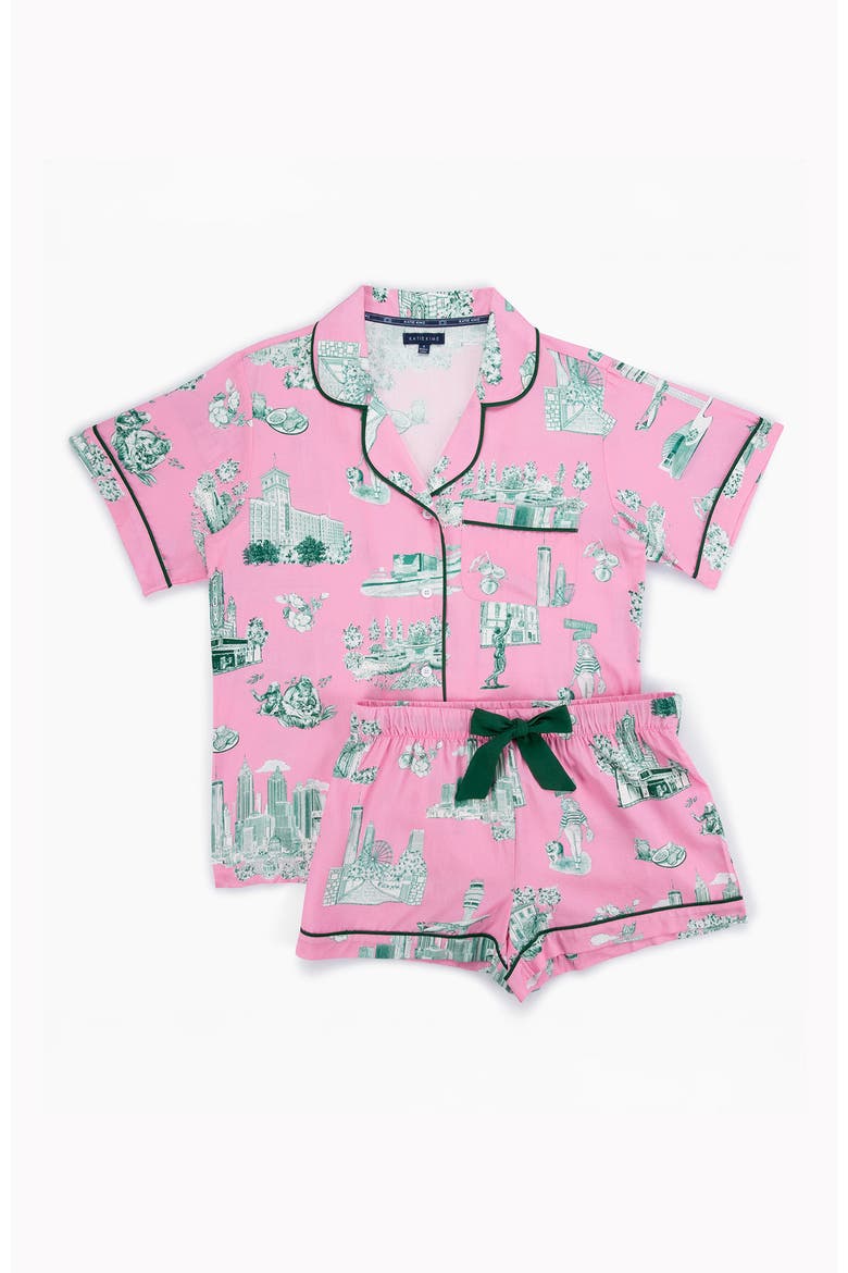 Atlanta Toile  Shorts Set, Alternate, color, Pink