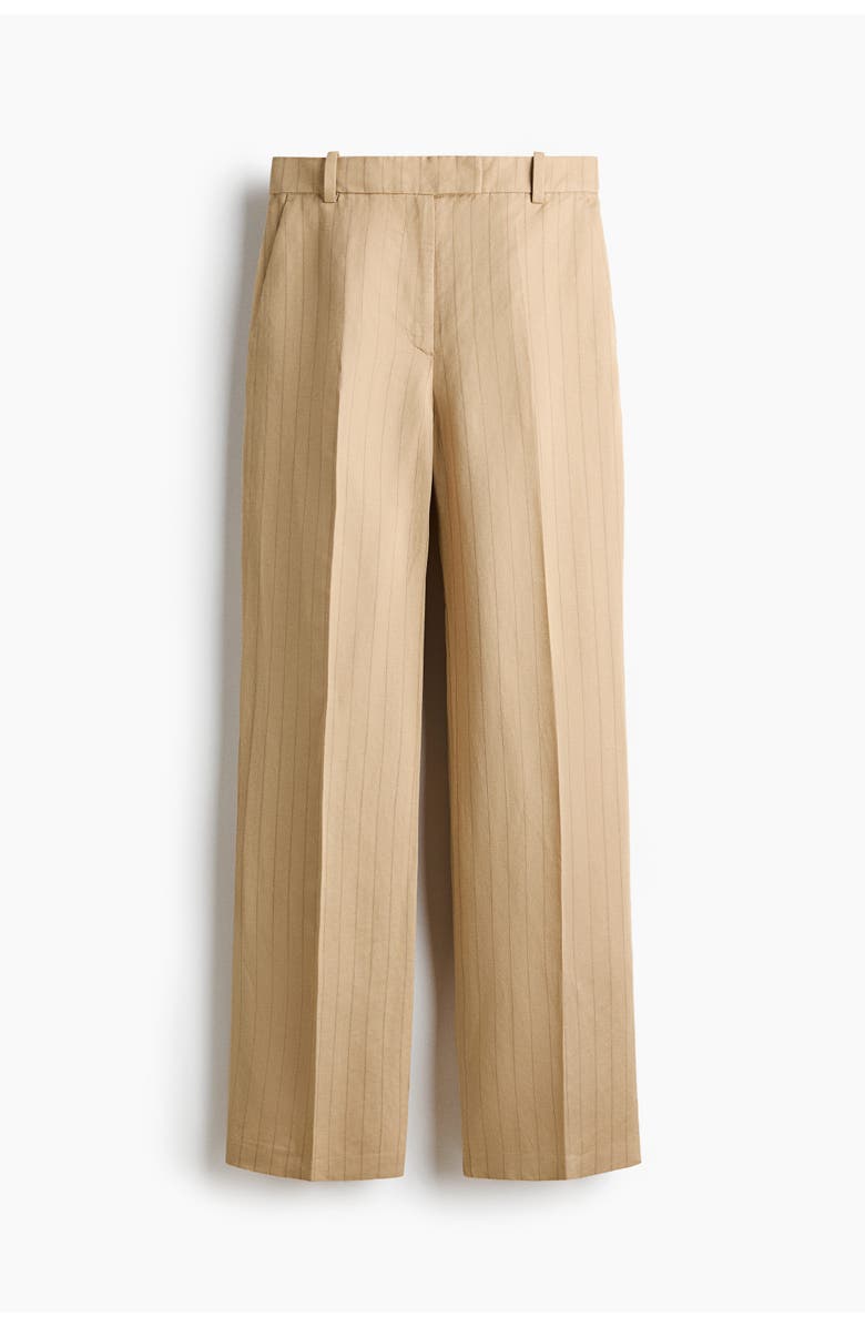H&M Tailored Linen-blend Trousers, Main, color, 