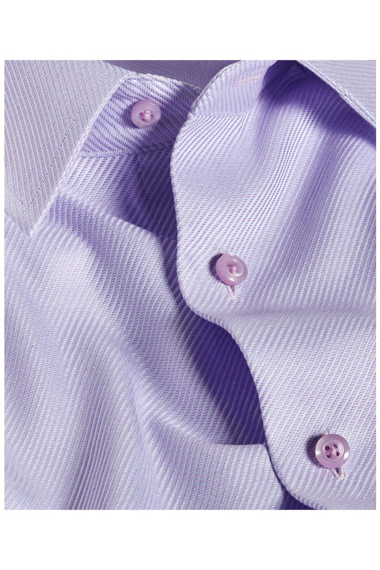 Trim Fit Textured Twill Cotton Dress Shirt, Alternate, color, BERRY