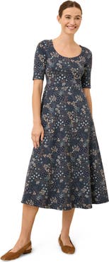 Pact Fit & Flare Signature Scoop Dress Made With Organic Cotton