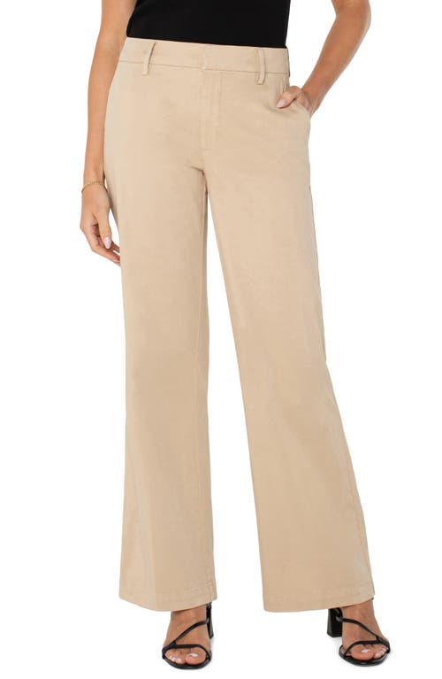 Shop Liverpool Los Angeles Kelsey Wide Leg Knit Pants In Cappuccino