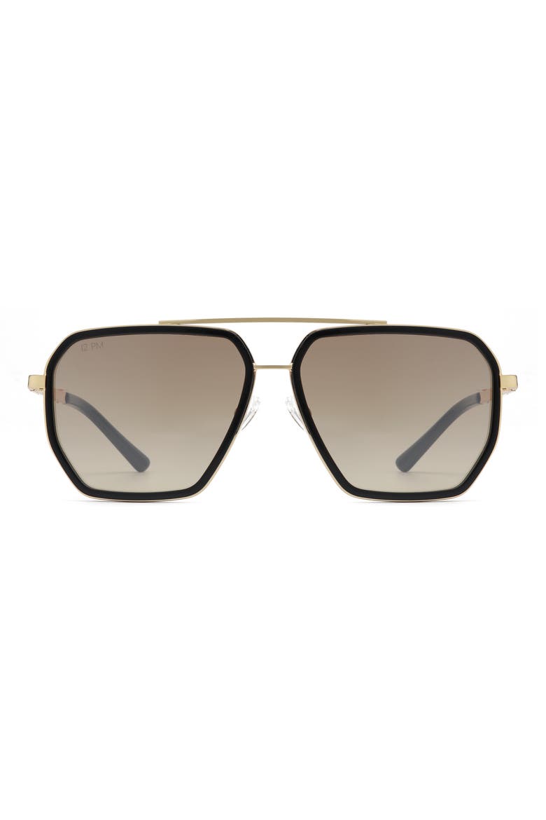 Lagos Metal Sunglasses, Main, color, Black/Brown
