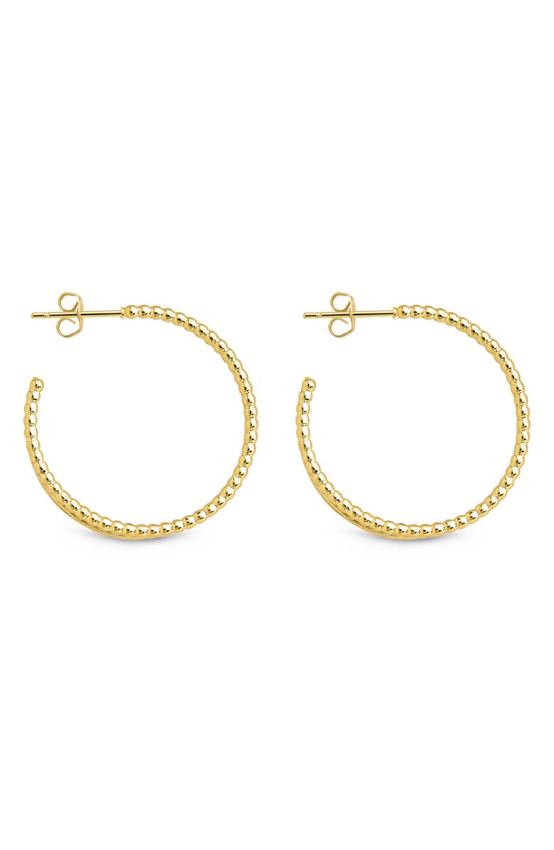 Sterling Forever Daria Double Row Hoop Earrings, Alternate, color, Gold