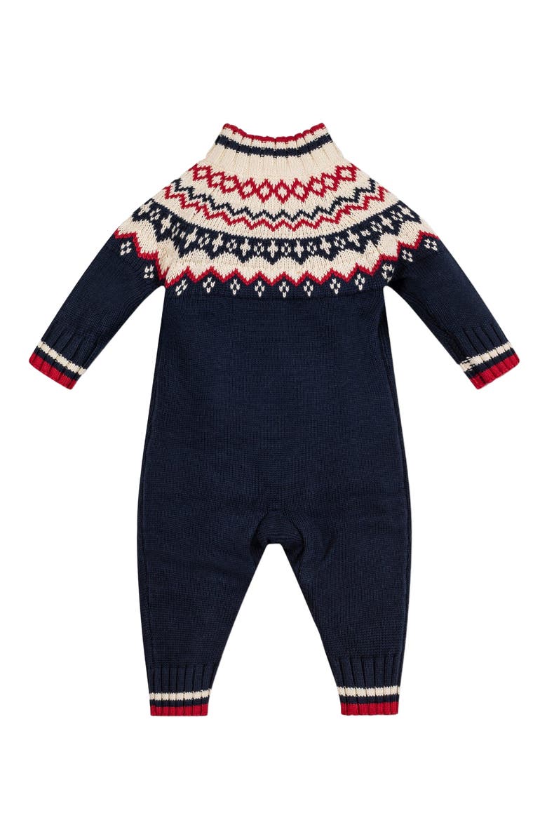 Hope & Henry Baby Organic Nordic Half Zip Romper, Infant, Alternate, color, 