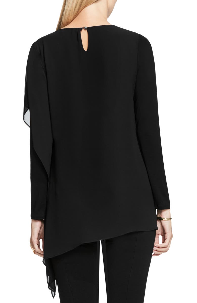 Vince Camuto Chiffon Side Drape Top, Alternate, color,