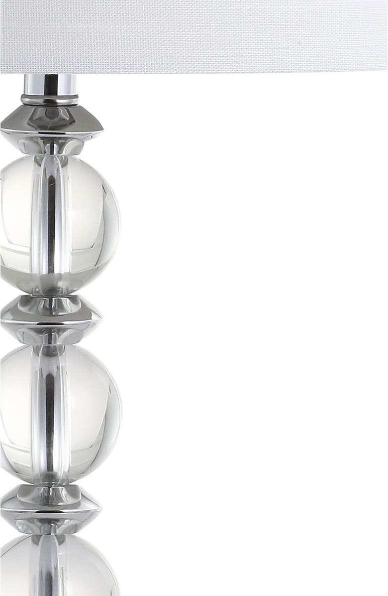 JONATHAN Y Paul 26" Crystal/Metal LED Table Lamp, Clear/Chrome, Alternate, color, Clear/Chrome
