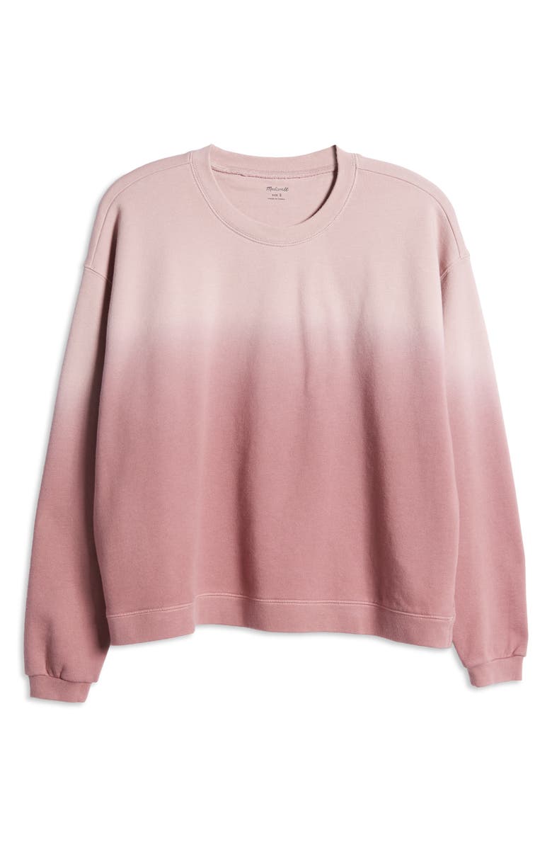 Madewell Dip Dye (Re)sourced Cotton Swing Sweatshirt, Alternate, color,
