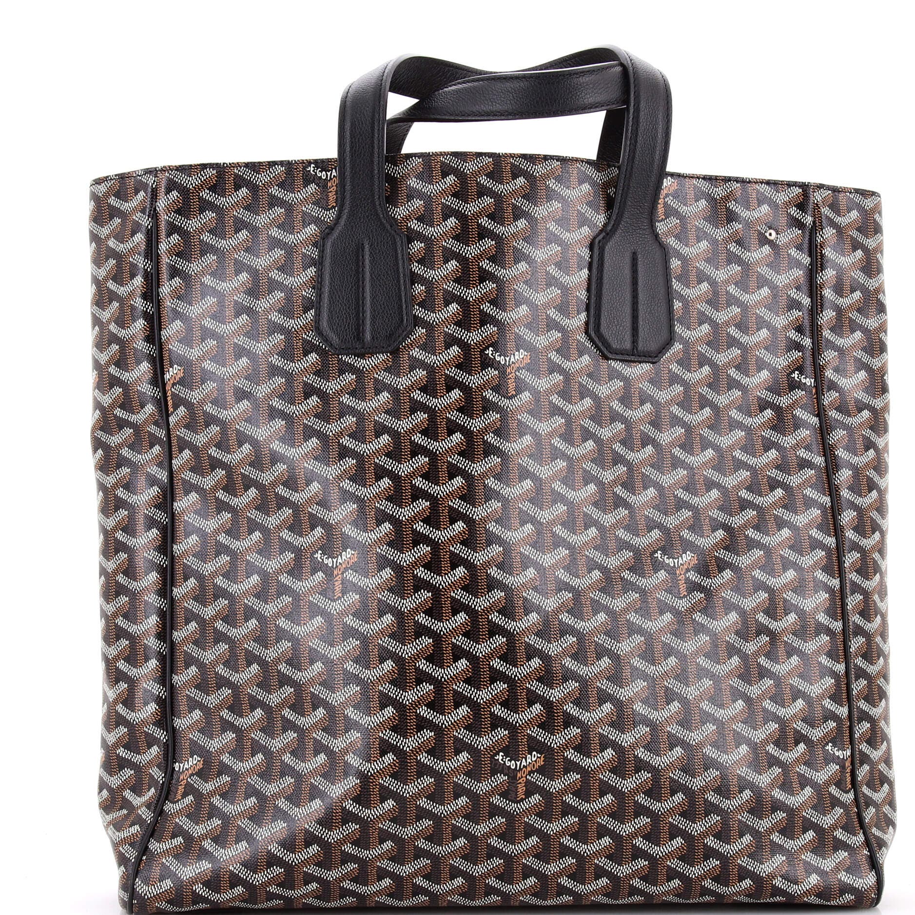 Pre-Owned Goyard Voltaire III Tote Coated Canvas, Main, color, Black