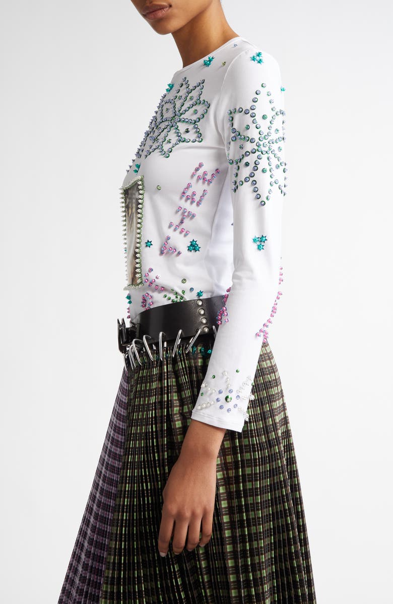 Chopova Lowena Kitty Beaded Jersey Top, Alternate, color,