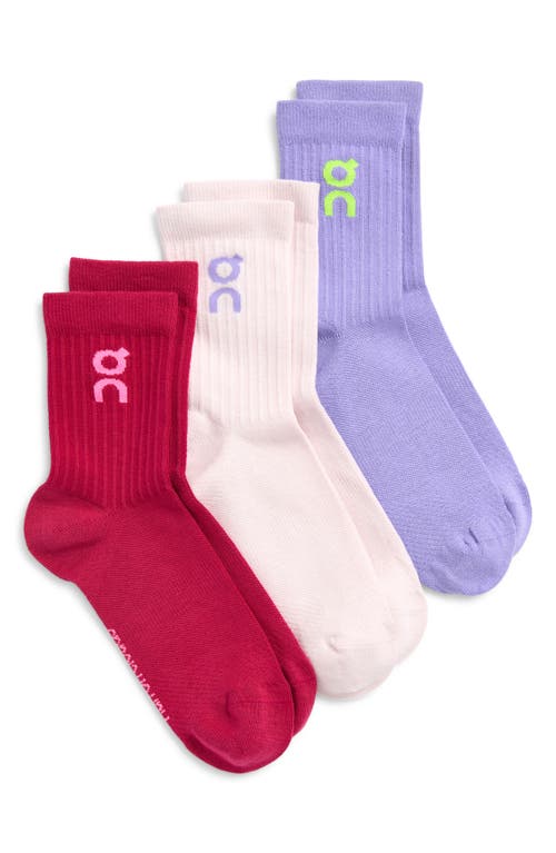 On 3-pack Logo Quarter Socks
