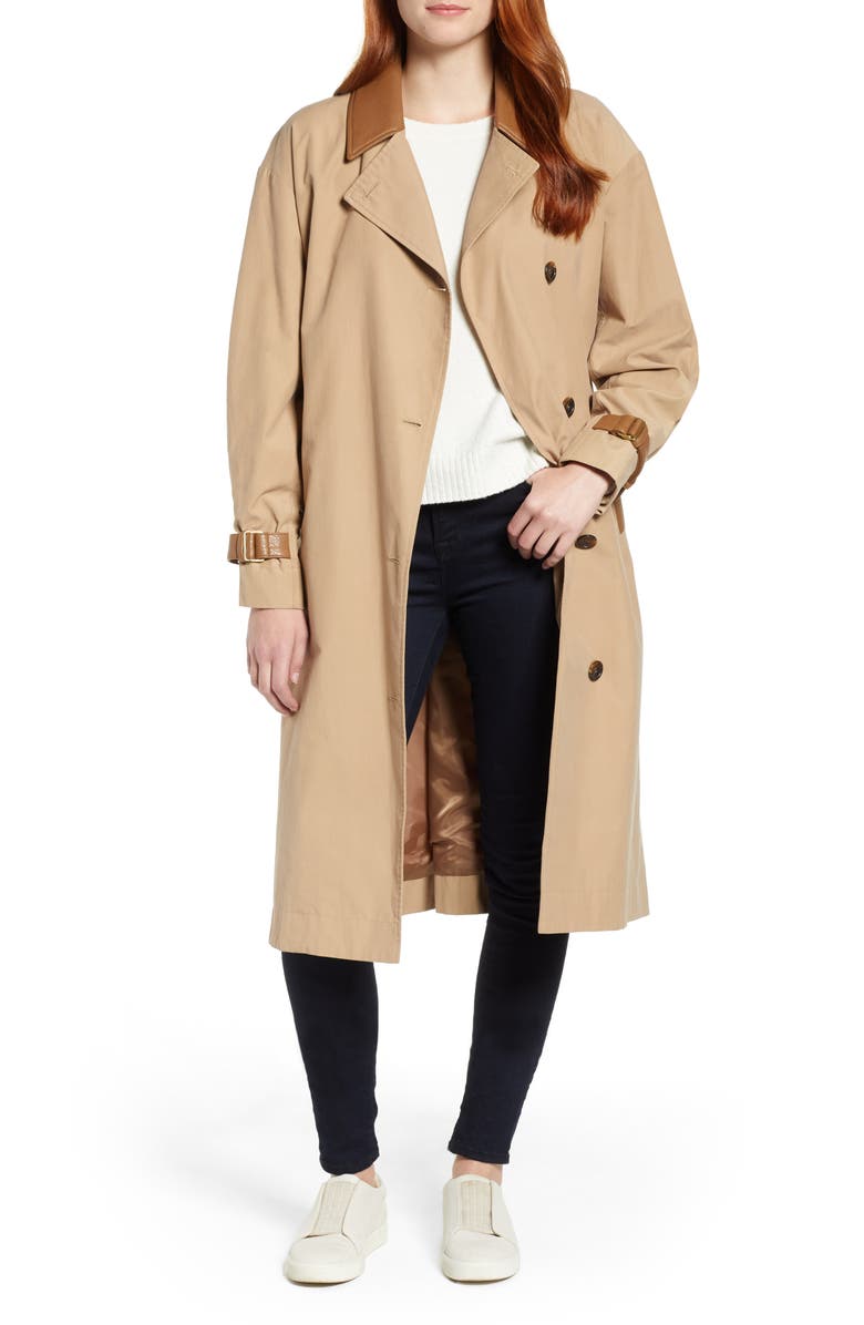 Sosken Grace Oversize Twill Trench Coat, Main, color,