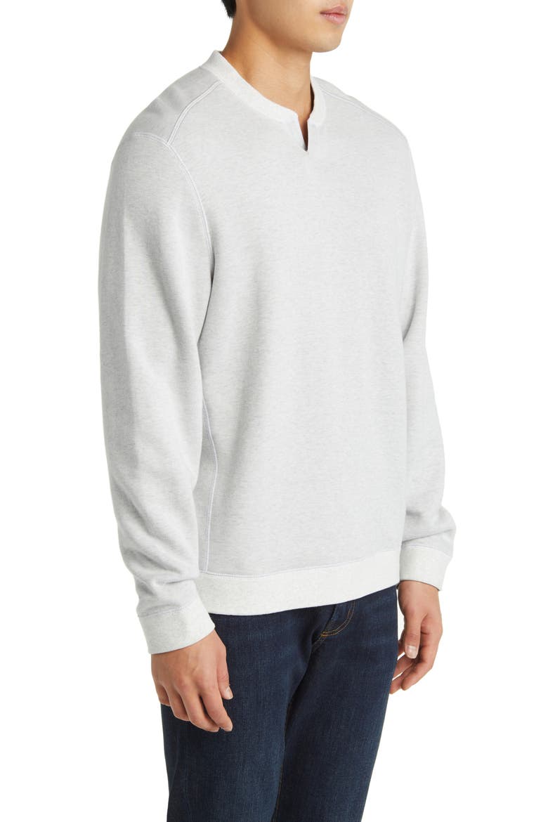Flip Coast Abaco Reversible Jacquard Sweatshirt, Alternate, color, CONTINENTAL HEATHER