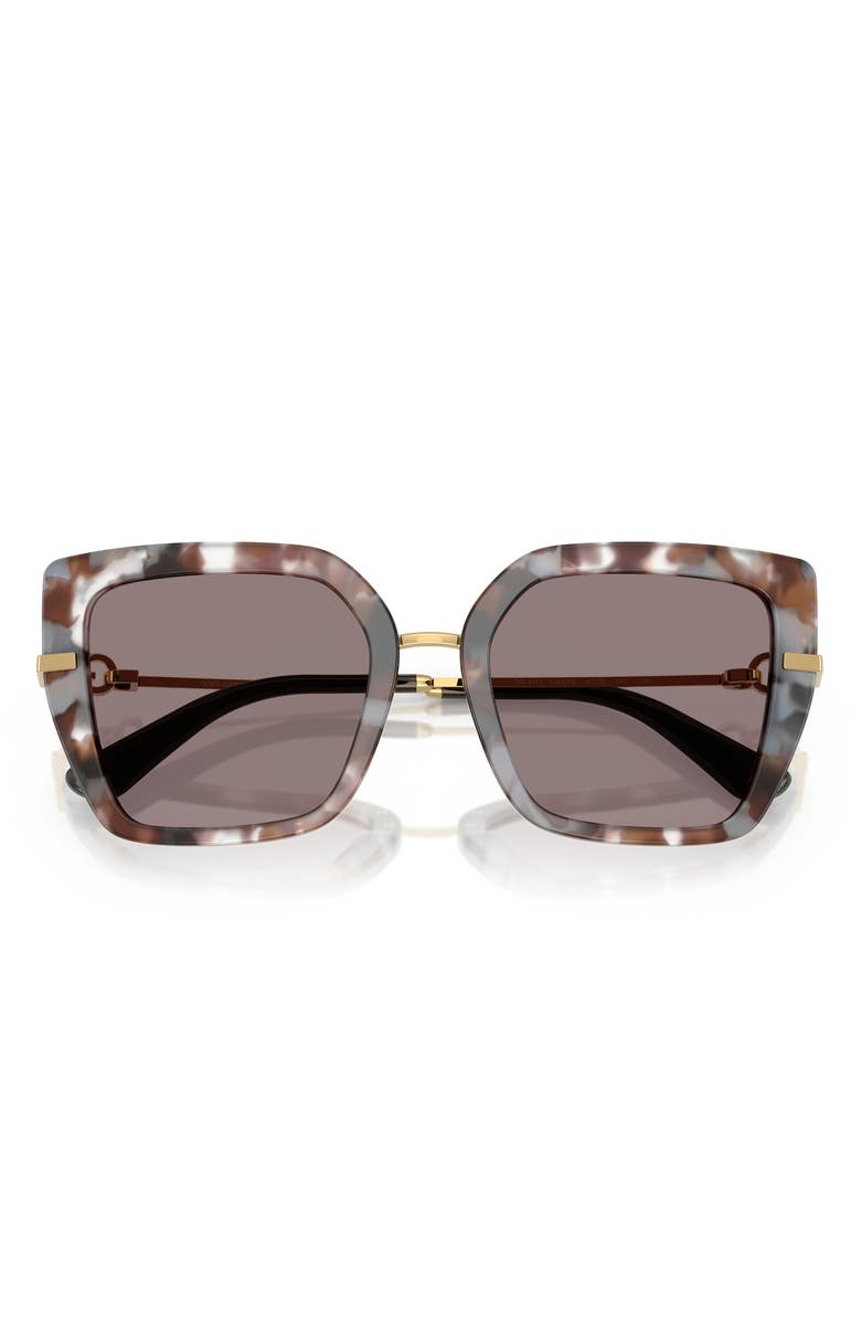 Dolce&Gabbana 53mm Butterfly Sunglasses, Alternate, color, Havana Gradient
