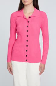 Elie Tahari The Mariella Rib Cardigan