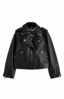 Kids' Leather Moto Jacket