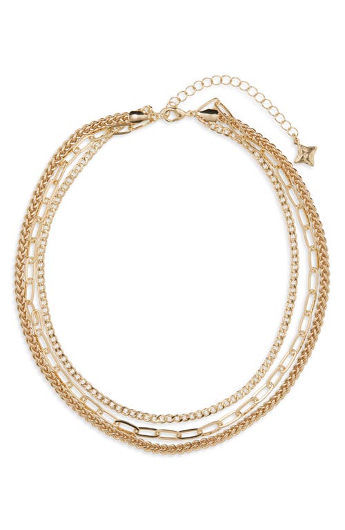 Panacea Layered Chain Necklace In Gold
