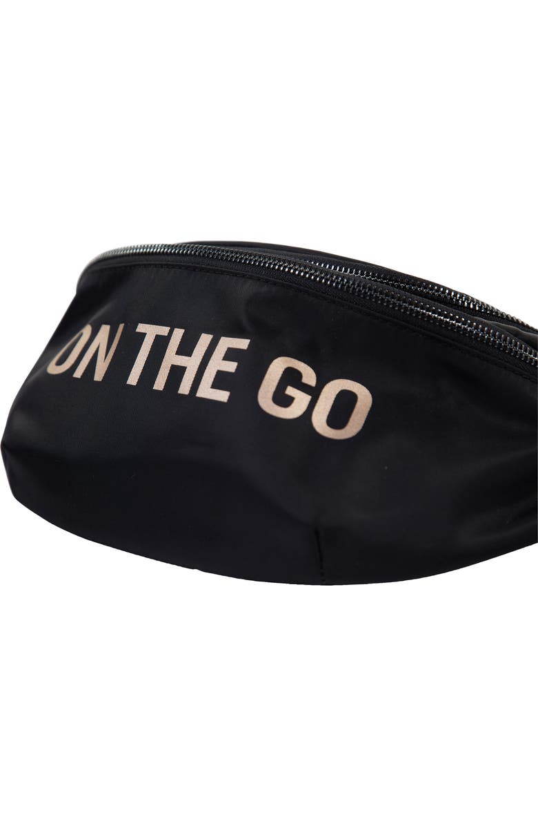 CHILDHOME On The Go Water Repellent Belt Bag, Alternate, color, Black/Gold