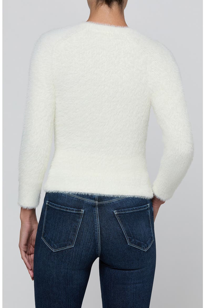 Agathe Fuzzy Cardigan, Alternate, color, IVORY