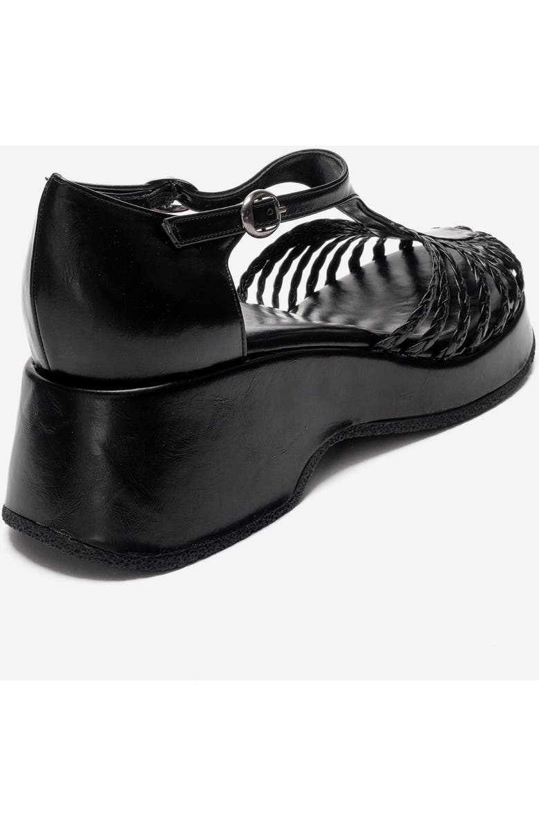 Prologue Shoes Barry Woven Wedge Sandal, Alternate, color, Black