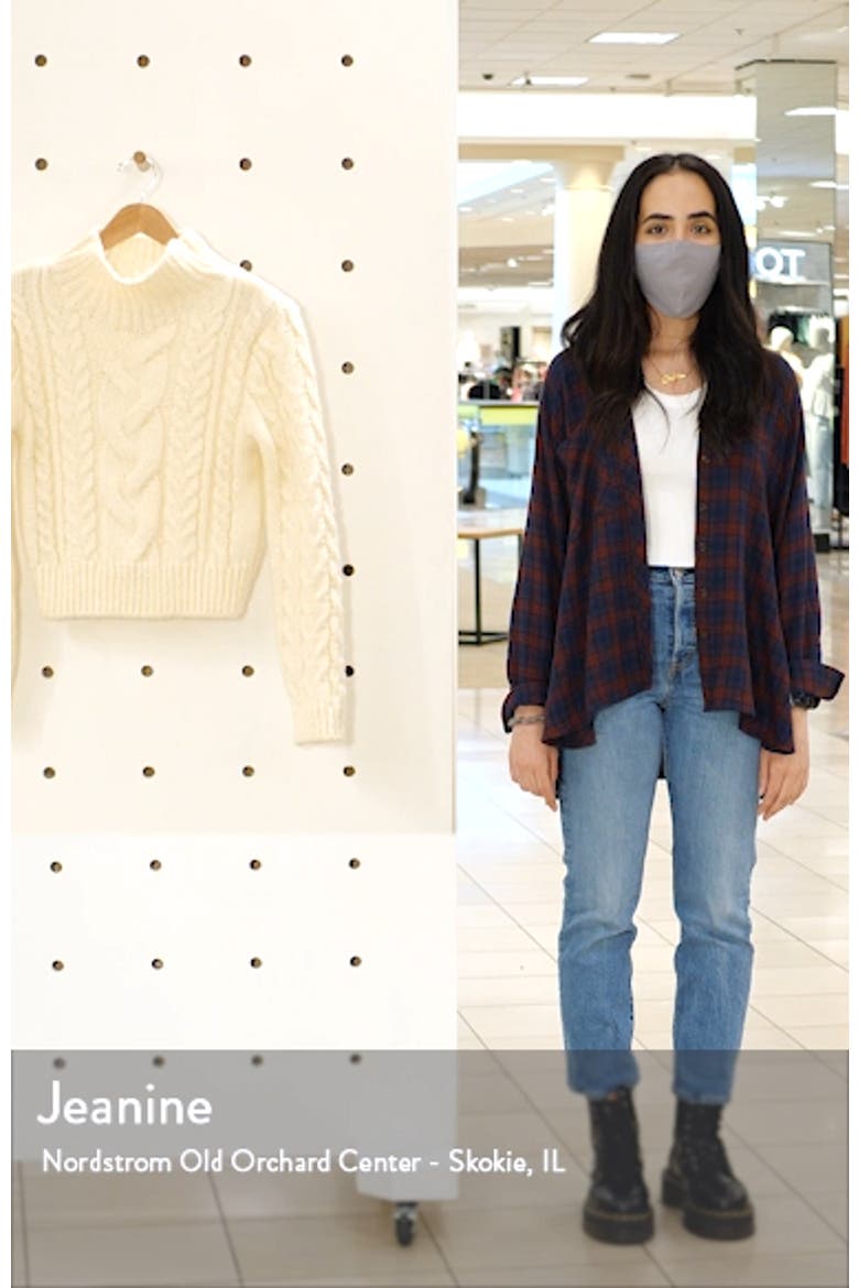 Cable Roll Crop Sweater video