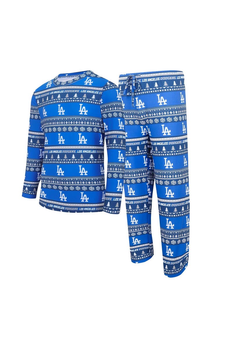 Men's Concepts Sport Royal Los Angeles Dodgers Knit Ugly Sweater Long Sleeve Top & Pants Set, Main, color, Royal