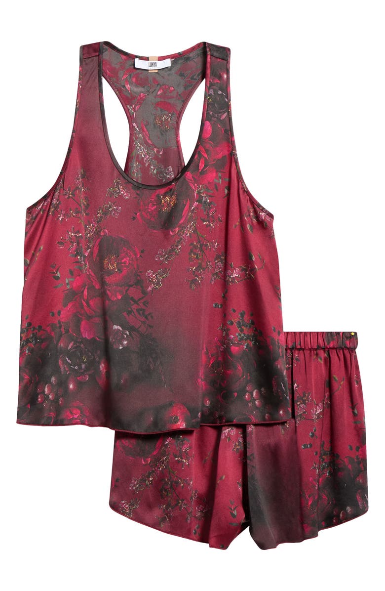 Lunya x Putnam Designs Washable Silk Short Pajamas, Alternate, color, Rouge