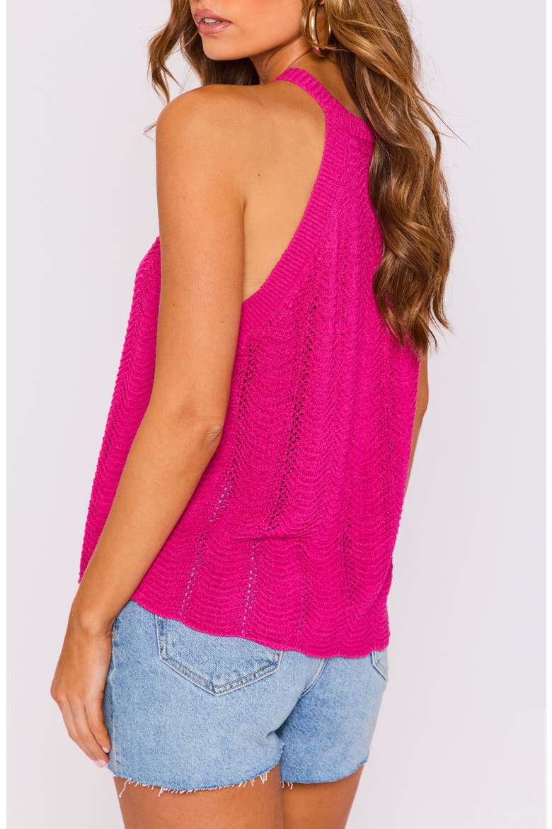 Verona Sleeveless Sweater, Alternate, color, DARK FUCHSIA