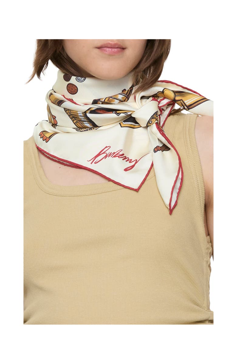 Burberry Knight Armour  Silk Scarf, Alternate, color, Cotton