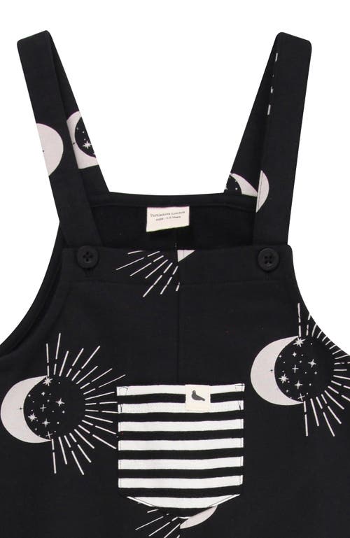 Turtledove London Kids Organic Cotton Astrology Print Jumpsuit In Black
