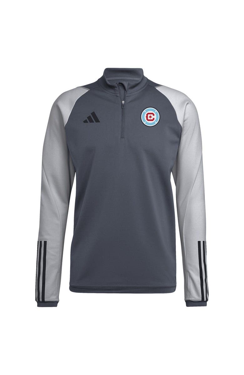 adidas Men's adidas Gray Chicago Fire 2024 On-Field AEROREADY Quarter-Zip Training Top, Main, color,