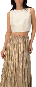IVONNE Cropped Sleeveless Top with Back Zip