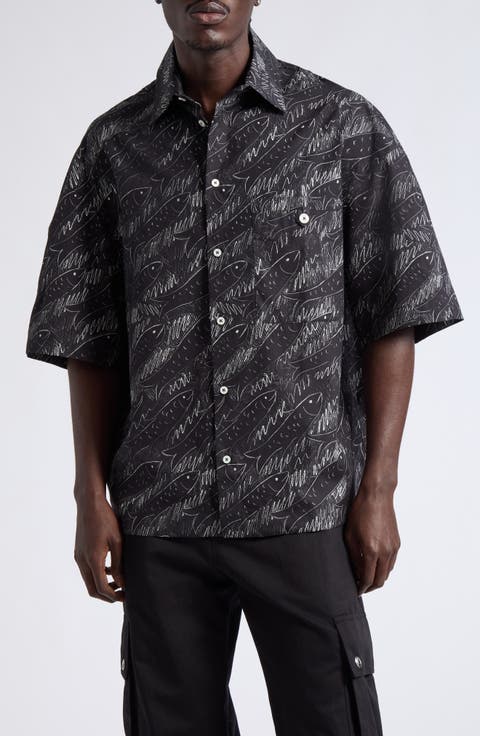 Rio Print Cotton Button Shirt