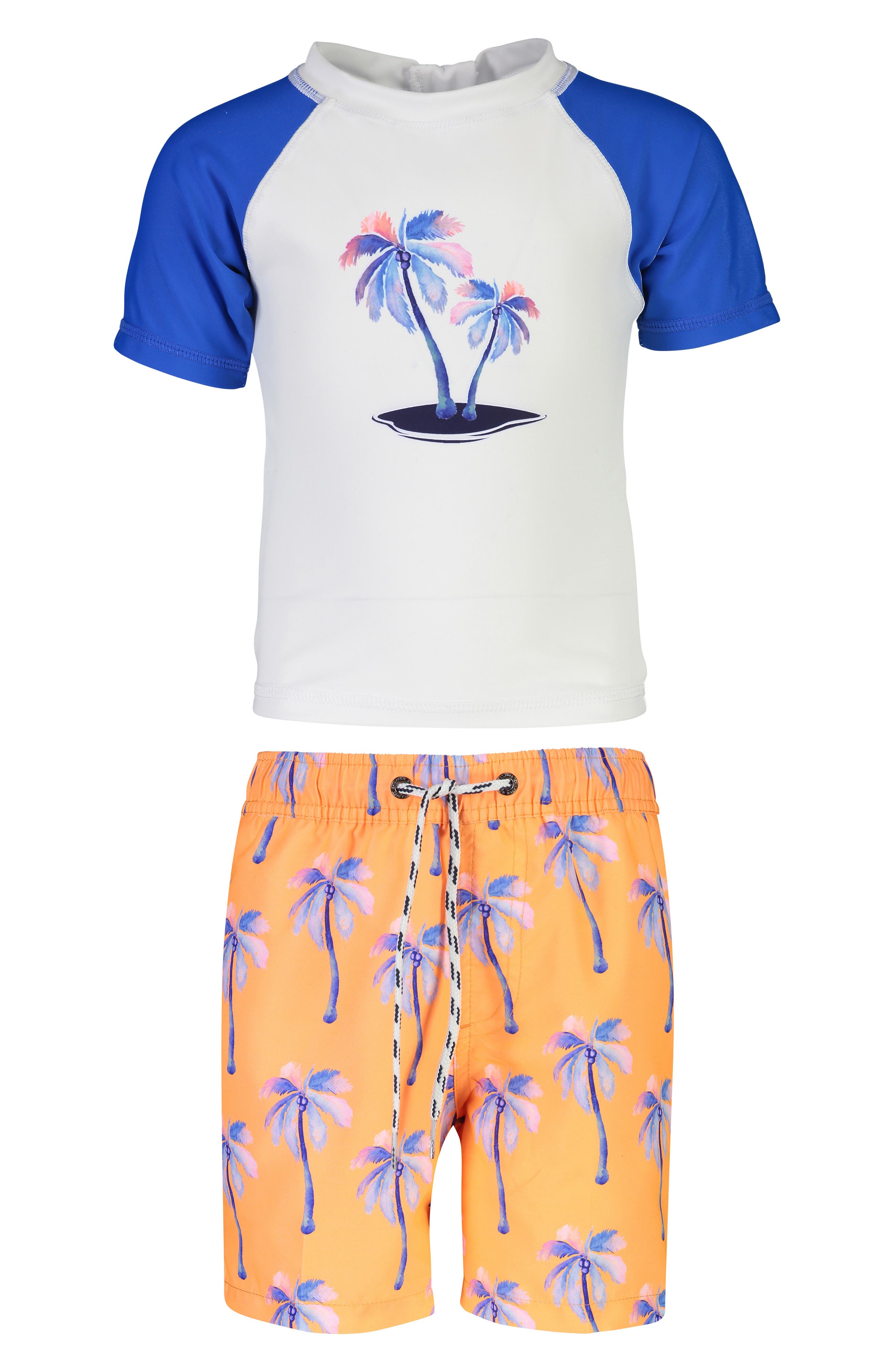 Snapper Rock Snapper Palm Print Days Two-Piece Rashguard Swimsuit (Men ...