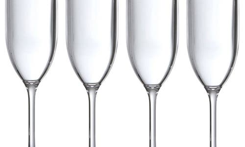 Fortessa Set Of 6 Outdoor Champagne Flutes In Transparent