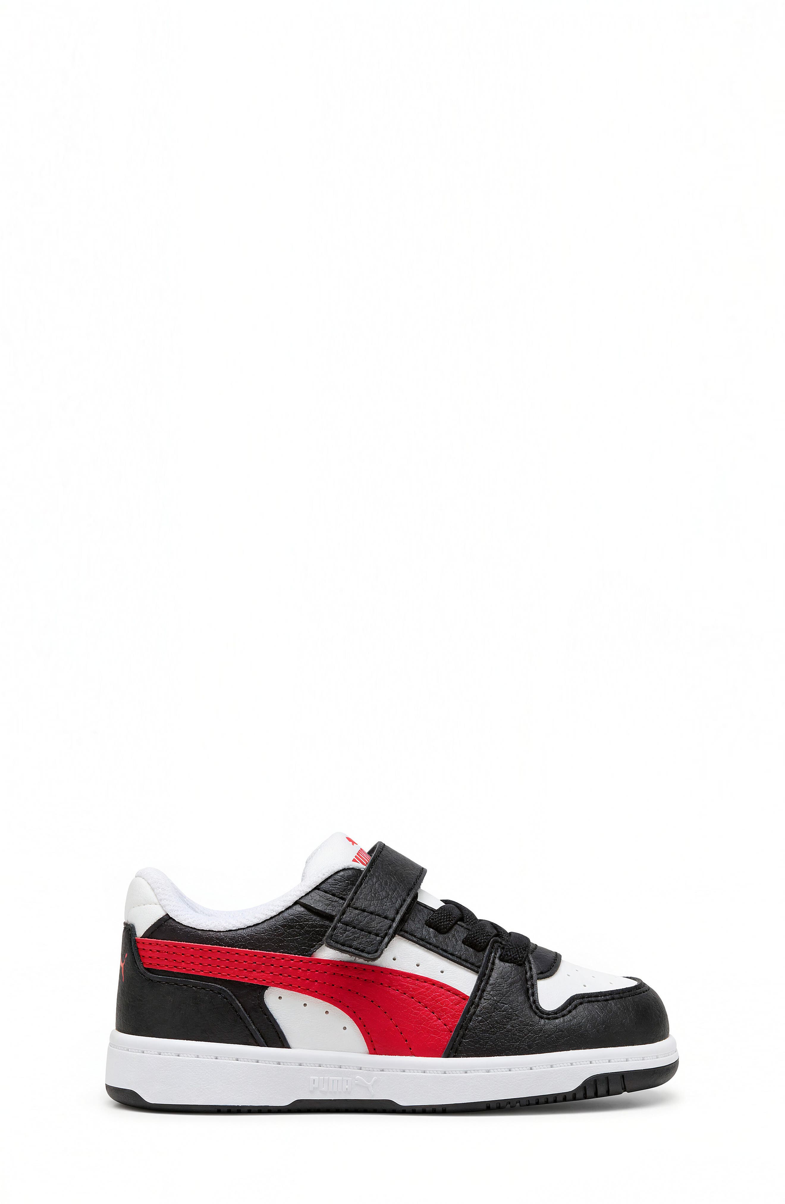 Kids' Rebound Slam Low Sneaker, Alternate, color, PUMA BLACK/ FOR ALL TIME RED