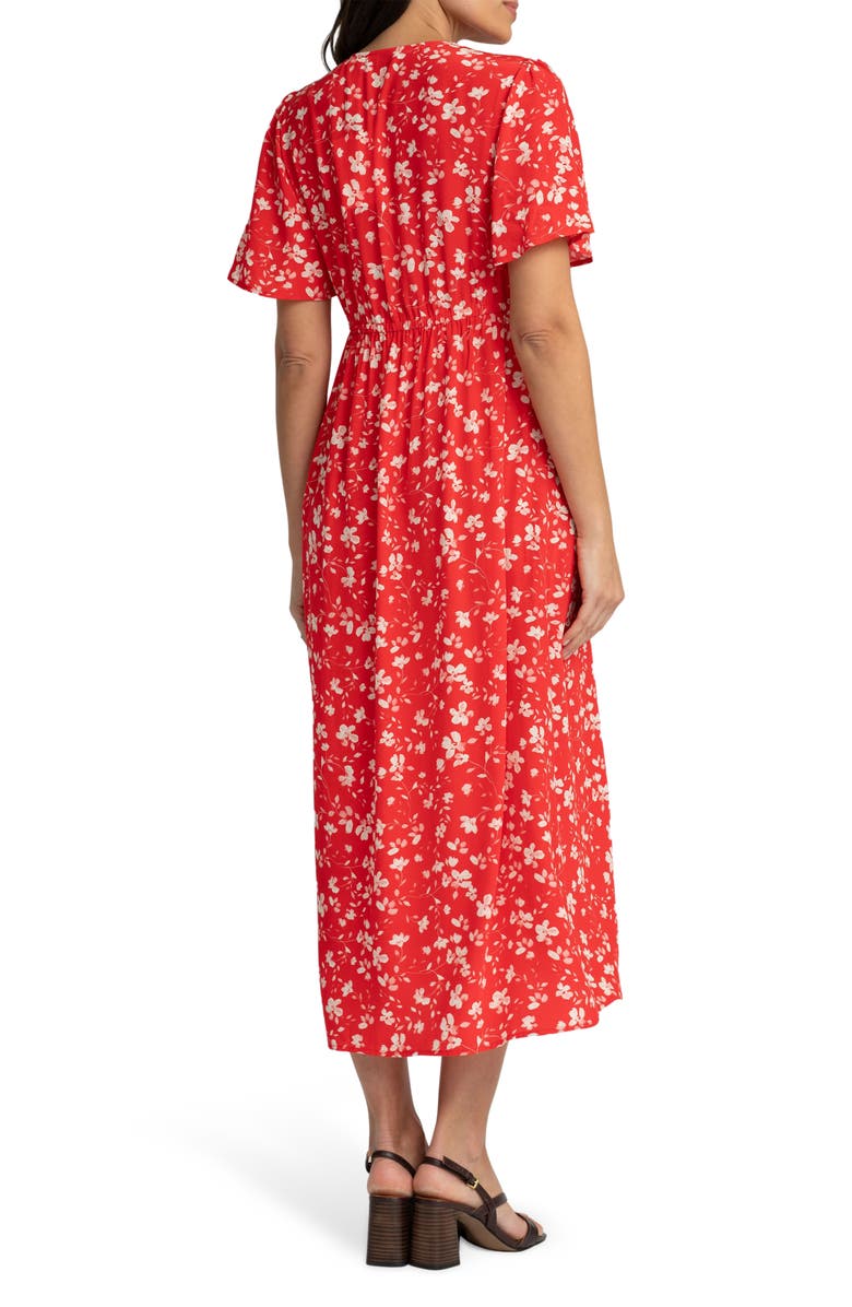 Seraphine Floral Maternity/Nursing Jersey Midi Dress, Alternate, color,