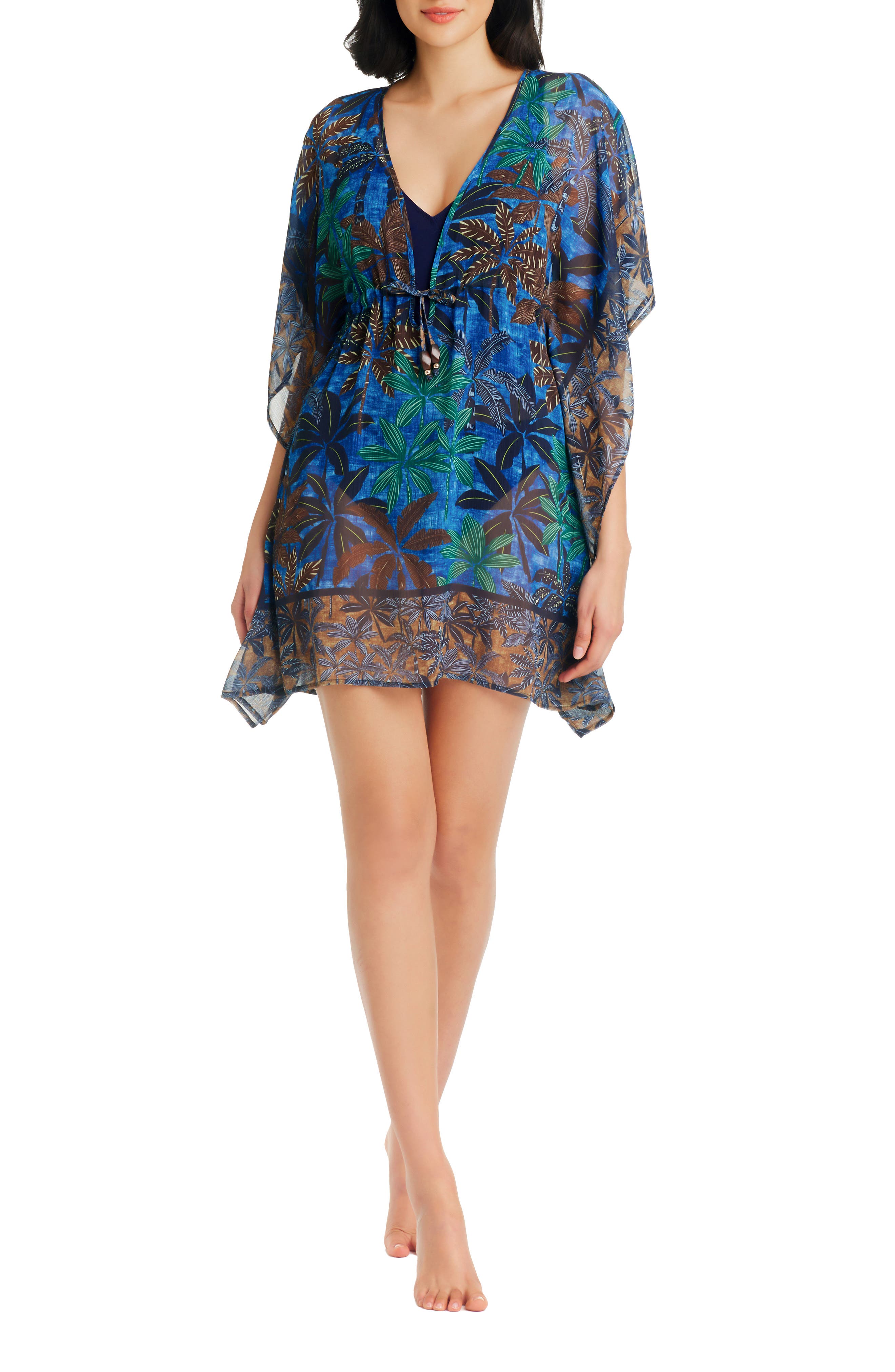 BLEU by Rod Beattie By the Sea Chiffon Cover-Up Caftan