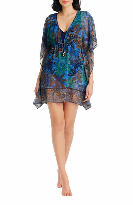 BLEU by Rod Beattie By the Sea Chiffon Cover-Up Caftan