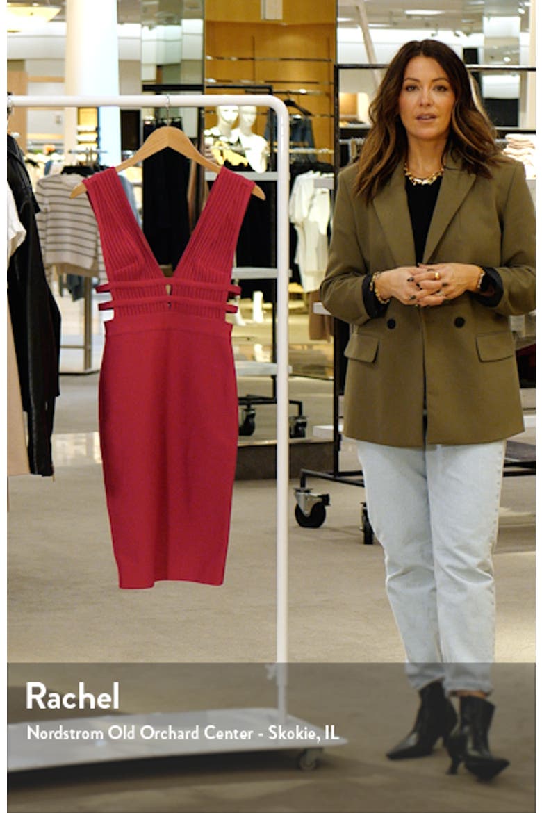 Plunge Neck Bandage Dress video