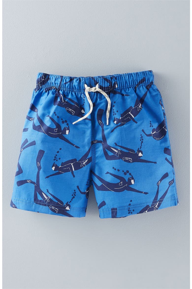 'Bathers' Print Swim Shorts, Main, color, COBALT DIVERS