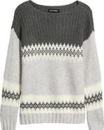 Lucky Brand Fair Isle Boat Neck Sweater