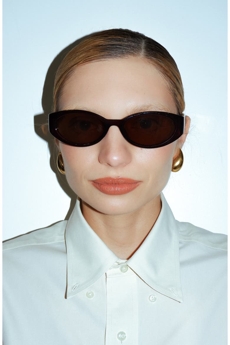 Deep in Vogue Sunglasses, Alternate, color, Mulberry