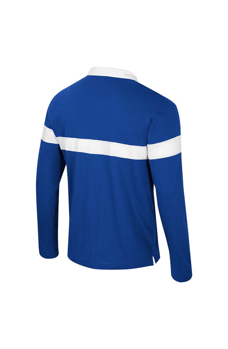 COLOSSEUM Men's Colosseum  Royal Pitt Panthers Too Cool For School Long Sleeve Polo, Alternate, color, 