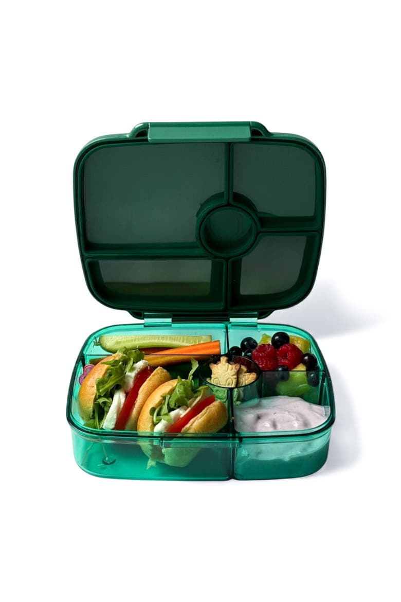 Go Leakproof Bento Lunch Box 5-Compartment Deep Tray, Alternate, color, Lima Green